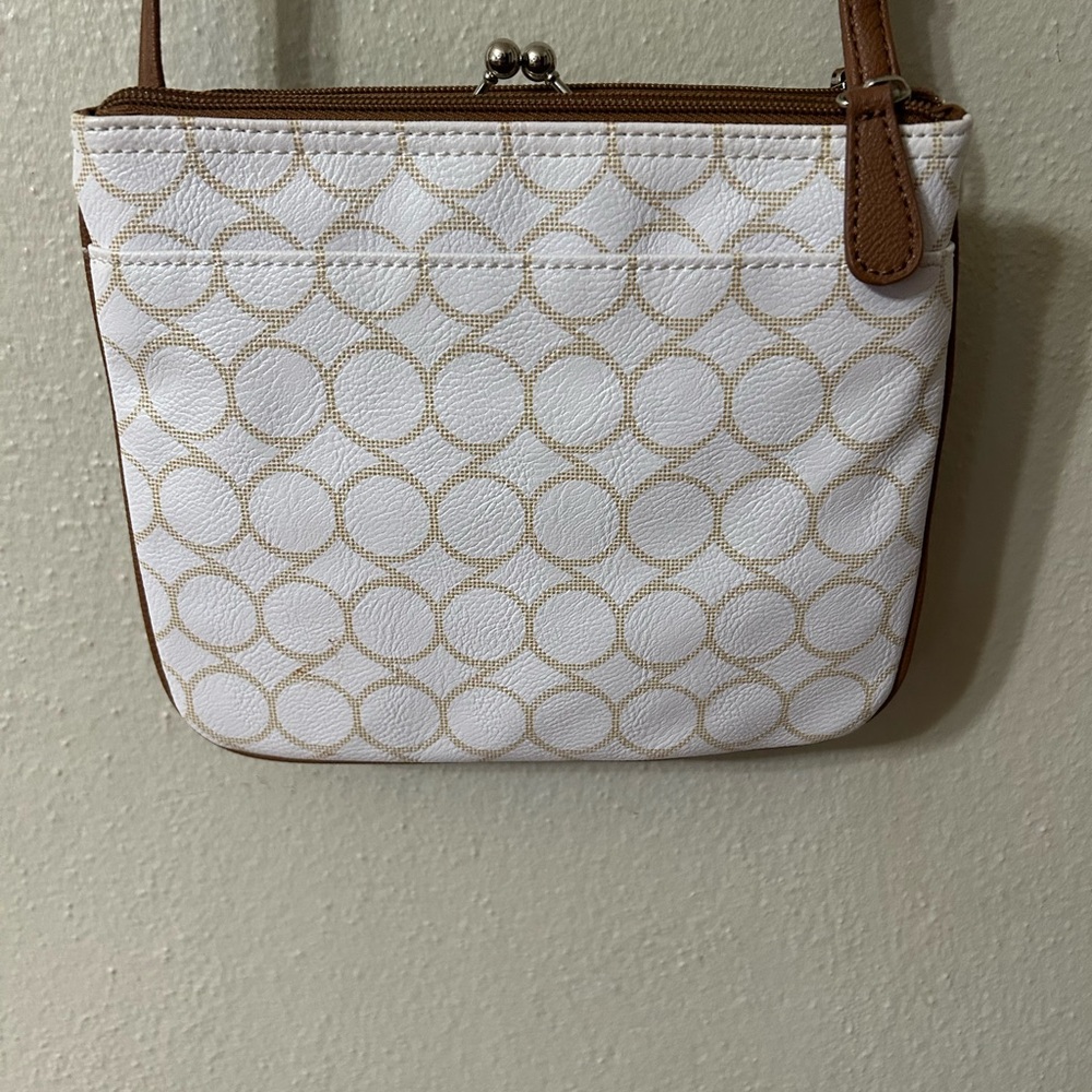 White and beige Crossbody handbag by NineWest - Picture 4 of 12